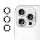 For iPhone 13 Pro Klebol Individual Camera Lens Diamond Ring Protector(Silver) - 1