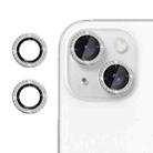 For iPhone 13 mini Klebol Individual Camera Lens Diamond Ring Protector(Silver) - 1