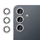For Samsung Galaxy S25 5G Klebol Individual Camera Lens Diamond Ring Protector(Silver) - 1