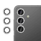 For Samsung Galaxy S24 5G Klebol Individual Camera Lens Diamond Ring Protector(Silver) - 1