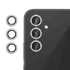 For Samsung Galaxy A34 5G Klebol Individual Camera Lens Diamond Ring Protector(Silver) - 1