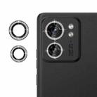 For Motorola Edge 40 5G Klebol Individual Camera Lens Diamond Ring Protector(Black) - 1