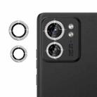 For Motorola Edge 40 5G Klebol Individual Camera Lens Diamond Ring Protector(Silver) - 1