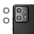 For Motorola Edge 40 Neo 5G Klebol Individual Camera Lens Diamond Ring Protector(Silver) - 1