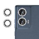 For Motorola Edge 50 Fusion 5G Klebol Individual Camera Lens Diamond Ring Protector(Silver) - 1