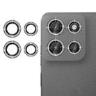 For Motorola Moto G15 Klebol Individual Camera Lens Diamond Ring Protector(Black) - 1