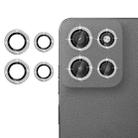 For Motorola Moto G15 Klebol Individual Camera Lens Diamond Ring Protector(Silver) - 1