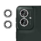 For Motorola Moto G55 5G Klebol Individual Camera Lens Diamond Ring Protector(Black) - 1