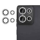 For Motorola Moto G75 5G Klebol Individual Camera Lens Diamond Ring Protector(Silver) - 1
