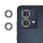 For Motorola Moto G84 5G Klebol Individual Camera Lens Diamond Ring Protector(Black) - 1