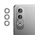 For OnePlus Nord CE4 5G Klebol Individual Camera Lens Diamond Ring Protector(Silver) - 1