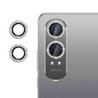 For OnePlus Nord CE4 Lite 5G Klebol Individual Camera Lens Diamond Ring Protector(Silver) - 1