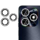 For Tecno Pop 8 Klebol Individual Camera Lens Diamond Ring Protector(Black) - 1