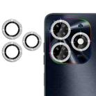 For Tecno Pop 8 Klebol Individual Camera Lens Diamond Ring Protector(Silver) - 1