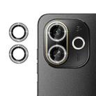 For Tecno Pop 9 Klebol Individual Camera Lens Diamond Ring Protector(Black) - 1