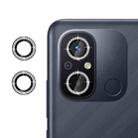 For Redmi 12C 4G Klebol Individual Camera Lens Diamond Ring Protector(Black) - 1
