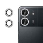 For Xiaomi Poco C65 Klebol Individual Camera Lens Diamond Ring Protector(Silver) - 1