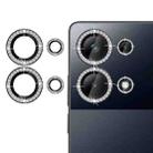For Xiaomi Poco M6 Pro Klebol Individual Camera Lens Diamond Ring Protector(Black) - 1