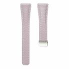 18mm Slim Litchi Texture Fold Magnetic Buckle Genuine Leather Watch Band(Mist Purple) - 3
