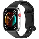 For Huawei Watch Fit 4 Slim Butterfly Buckle Silicone Watch Band(Black) - 1