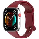 For Huawei Watch Fit 4 Slim Butterfly Buckle Silicone Watch Band(Wine Red) - 1