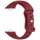 For Huawei Watch Fit 4 Slim Butterfly Buckle Silicone Watch Band(Wine Red) - 3
