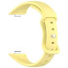 For Huawei Watch Fit 4 Slim Butterfly Buckle Silicone Watch Band(Yellow) - 3
