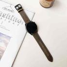 22mm Seven-Line Tri-Star Buckle Pull Up Leather Watch Band(Crazy Horse Army Green Black Thread) - 2