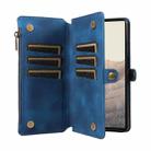 For Google Pixel 6 Fantasy Multifunctional Zipper Wallet Leather Phone Case(Blue) - 3