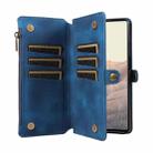 For Google Pixel 6 Pro Fantasy Multifunctional Zipper Wallet Leather Phone Case(Blue) - 3