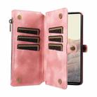 For Google Pixel 6 Pro Fantasy Multifunctional Zipper Wallet Leather Phone Case(Pink) - 3