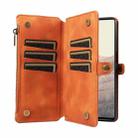For Google Pixel 6 Pro Fantasy Multifunctional Zipper Wallet Leather Phone Case(Orange) - 3