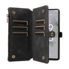 For Google Pixel 6a Fantasy Multifunctional Zipper Wallet Leather Phone Case(Black) - 3