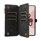 For Google Pixel 7 Pro Fantasy Multifunctional Zipper Wallet Leather Phone Case(Black) - 3