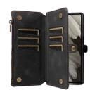 For Google Pixel 7a Fantasy Multifunctional Zipper Wallet Leather Phone Case(Black) - 3