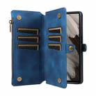 For Google Pixel 7a Fantasy Multifunctional Zipper Wallet Leather Phone Case(Blue) - 3