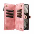 For Google Pixel 7a Fantasy Multifunctional Zipper Wallet Leather Phone Case(Pink) - 3