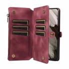 For Google Pixel 8 Pro Fantasy Multifunctional Zipper Wallet Leather Phone Case(Purple) - 3