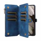 For Google Pixel 8 Pro Fantasy Multifunctional Zipper Wallet Leather Phone Case(Blue) - 3