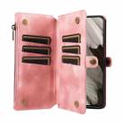 For Google Pixel 8 Pro Fantasy Multifunctional Zipper Wallet Leather Phone Case(Pink) - 3