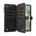 For Google Pixel 8a Fantasy Multifunctional Zipper Wallet Leather Phone Case(Black) - 3