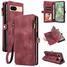 For Google Pixel 8a Fantasy Multifunctional Zipper Wallet Leather Phone Case(Purple) - 1