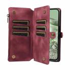 For Google Pixel 8a Fantasy Multifunctional Zipper Wallet Leather Phone Case(Purple) - 3