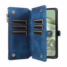 For Google Pixel 8a Fantasy Multifunctional Zipper Wallet Leather Phone Case(Blue) - 3