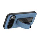 For Google Pixel 10 / 10 Pro Electroplating Wristband Holder Brushed Texture Phone Case(Blue) - 1