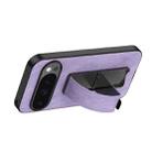 For Google Pixel 10 / 10 Pro Electroplating Wristband Holder Brushed Texture Phone Case(Purple) - 1