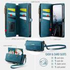 For iPhone 15 Pro CaseMe C39 RFID Blocking Zipper Wallet Leather Phone Case with Crossbody Strap(Green) - 3
