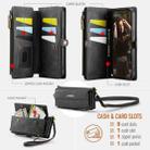 For iPhone 13 Pro CaseMe C39 RFID Blocking Zipper Wallet Leather Phone Case with Crossbody Strap(Black) - 3