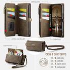 For iPhone 13 mini CaseMe C39 RFID Blocking Zipper Wallet Leather Phone Case with Crossbody Strap(Coffee) - 3
