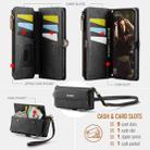 For iPhone 11 Pro CaseMe C39 RFID Blocking Zipper Wallet Leather Phone Case with Crossbody Strap(Black) - 3